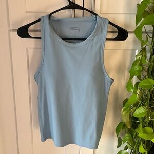Jockey Women's Light Blue Ribbed Tank Top